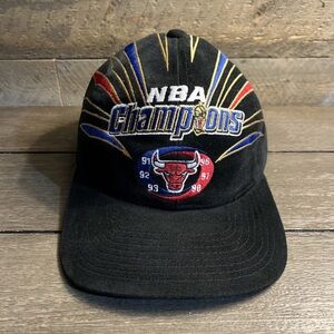Chicago Bulls Starter Vintage 1998 Champions NBA Finals Black Strapback Hat